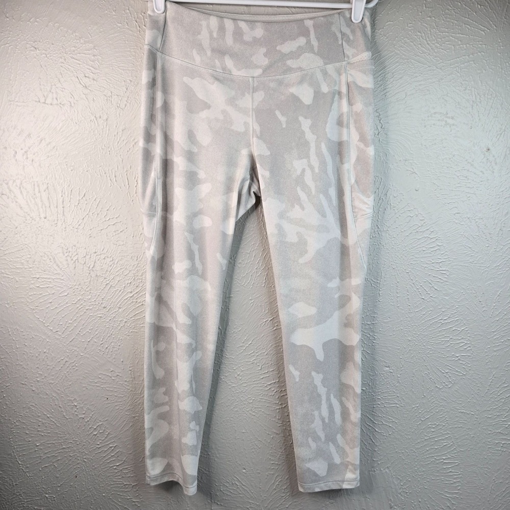Calia Pocket Leggings LARGE Camo Stretchy Athletic Workout Pull‎ On Ankle Pants